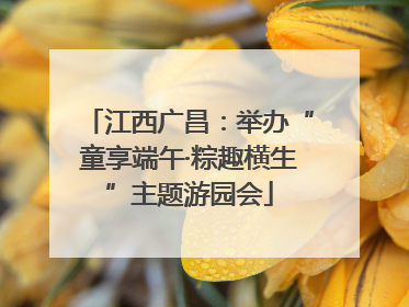 江西广昌：举办“童享端午·粽趣横生”主题游园会